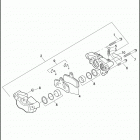 FXDC 1GV4 DYNA SUPER GLIDE CUSTOM (2011) BRAKE CALIPER, FRONT