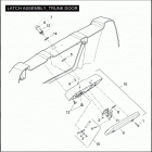 FLHTCUTG 1MAM TRI GLIDE ULTRA CLASSIC (2011) LATCH ASSEMBLY, TRUNK DOOR