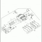 XL1200CP 1LH3 SPORTSTER 1200 CUSTOM (H-D1) (2011) BRAKE CALIPER, FRONT - 883L / N / R, 1200C / CP / ...