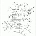 FLHTCUSE6 1PR8 CVO ULTRA CLASSIC (2011) CONSOLE, FUEL TANK
