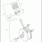 FLSTSE2 1PY9 CVO SOFTAIL CONVERTIBLE (2011) PISTONS & FLYWHEEL ASSEMBLY - TWIN CAM 110 ™