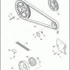 XL1200CP 1LH3 SPORTSTER 1200 CUSTOM (H-D1) (2011) BELT & SPROCKETS - 883L / N / R, 1200C / CP / L / ...