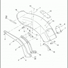 FLSTSB 1JM5 CROSS BONES (2011) FENDERS & SUPPORTS, REAR - FLSTSB & FXST