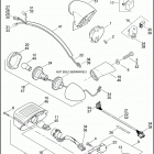 FXDC 1GV4 DYNA SUPER GLIDE CUSTOM (2011) TAIL LAMP & TURN SIGNALS, REAR