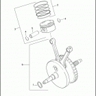 FLHTCUSE6 1PR8 CVO ULTRA CLASSIC (2011) PISTONS & FLYWHEEL ASSEMBLY  - TWIN CAM 110 ™