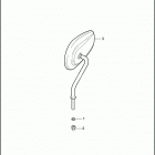 FXDC 1GV4 DYNA SUPER GLIDE CUSTOM (2011) Зеркало