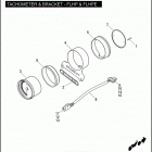 FLHP 1FHM ROAD KING POLICE (2011) TACHOMETER & BRACKET - FLHP & FLHPE