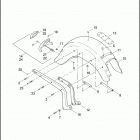 FLSTC 1BW5 HERITAGE SOFTAIL CLASSIC (2011) FENDERS & SUPPORTS, REAR - FLSTC