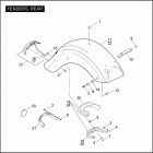 FLHP 1FHM ROAD KING POLICE (2011) FENDERS, REAR