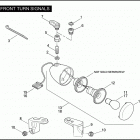 FXDC 1GV4 DYNA SUPER GLIDE CUSTOM (2010) FRONT TURN SIGNALS