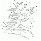 FLHTCUSE5 BLK 1PR8_BLK CVO ULTRA CLASSIC BLACK (2010) FUEL TANK CONSOLE
