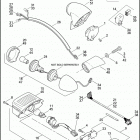 FXDC 1GV4 DYNA SUPER GLIDE CUSTOM (2010) TAIL LAMP & REAR TURN SIGNALS
