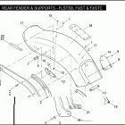 FXST 1BV5 SOFTAIL STANDARD (2010) REAR FENDER & SUPPORTS - FLSTSB, FXST  & FXSTC