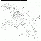 XL1200N 1CZ3 NIGHTSTER (2010) REAR FENDER & LICENSE PLATE BRKT - 883C / L / R, 1...