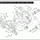 XL1200N 1CZ3 NIGHTSTER (2010) CRANKCASE & GEARCASE - 883C / L / N / R, 1200C / L...