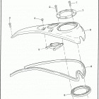 FXD 1GM4 DYNA SUPER GLIDE (2010) FUEL TANK CONSOLE - FXD