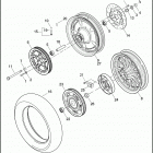 XL883N 4LE2 IRON 883 (2010) REAR WHEEL, CAST - 883L / N / R, 1200C / L