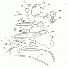FLHTCUSE5 BLK PR-BLK CVO ULTRA CLASSIC BLACK (2010) FUEL TANK CONSOLE