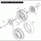 FXD 1GM4 DYNA SUPER GLIDE (2010) REAR WHEEL - CAST & SLOTTED