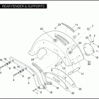 FLSTSE 1PY9 CVO SOFTAIL CONVERTIBLE (2010) REAR FENDER & SUPPORTS