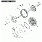 FXDC 1GV4 DYNA SUPER GLIDE CUSTOM (2010) REAR WHEEL - LACED
