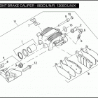 XL1200N 1CZ3 NIGHTSTER (2010) FRONT BRAKE CALIPER - 883C / L / N / R, 1200C / L ...