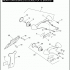FLHTCUSE5 BLK 1PR8_BLK CVO ULTRA CLASSIC BLACK (2010) REAR TURN SIGNALS & LICENSE PLATE BRACKET