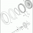 FXDC 1GV4 DYNA SUPER GLIDE CUSTOM (2010) FRONT WHEEL - LACED
