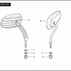 FLHTCUSE5 BLK PR-BLK CVO ULTRA CLASSIC BLACK (2010) Зеркало