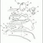 FLHTCUSE4 1PR8 CVO ULTRA CLASSIC (2009) FUEL TANK CONSOLE