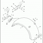 FXCW 1JJ5 ROCKER (2009) REAR FENDER & LICENSE PLATE ASSEMBLY - FXCW & FXCW...