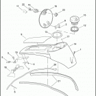 FLHT 1FV4 ELECTRA GLIDE STANDARD (2009) FUEL TANK CONSOLE - FLHT, FLHTC, FLHTCU, FLHX & FL...
