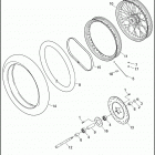 FXDC 1GV4 DYNA SUPER GLIDE CUSTOM (2009) FRONT WHEEL - LACED