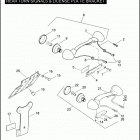 FLHTCUSE4 1PR8 CVO ULTRA CLASSIC (2009) REAR TURN SIGNALS & LICENSE PLATE BRACKET