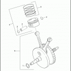 FLTRSE3 1PV8 CVO ROAD GLIDE (2009) PISTON & FLYWHEEL ASSEMBLY 110 ™ - NON JAPAN