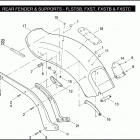 FLSTSB 1JM5 CROSS BONES (2009) REAR FENDER & SUPPORTS - FLSTSB, FXST, FXSTB  & FX...