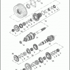 FXDSE2 1PS8 CVO DYNA (2008) TRANSMISSION GEARS