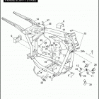 FXDF 1GY4 DYNA FAT BOB (2009) FRAME & JIFFY STAND