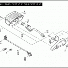 FLSTSB 1JM5 CROSS BONES (2009) TAIL LAMP - FLST, C, F, SB & FXST, B, C