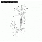FLHT 1FV4 ELECTRA GLIDE STANDARD (2009) FRONT FORK - BRACKETS