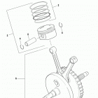 FLHTCU4 CVO (Japan only) (2009) PISTONS & FLYWHEEL ASSEMBLY - JAPAN