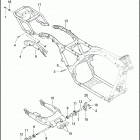 FLHTCUSE4 1PR8 CVO ULTRA CLASSIC (2009) REAR FRAME, REAR FORK & LUGGAGE RACK