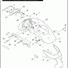 XL883N 4LE2 IRON 883 (2009) REAR FENDER & LICENSE PLATE BRKT - 883 / C / L / R...