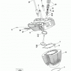 FLTR3 CVO (Japan only) (2009) CYLINDERS, HEADS, VALVES (REAR SHOWN) - NON JAPAN