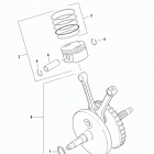 FLHTCU4 CVO (Japan only) (2009) PISTONS & FLYWHEEL ASSEMBLY - NON JAPAN