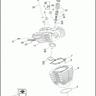 FXSTSSE2 1PT9 CVO SOFTAIL SPRINGER (2008) CYLINDERS, HEADS, & VALVES (REAR SHOWN)
