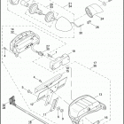 FXSTSSE 1PT9 CVO SOFTAIL SPRINGER (2007) TAIL LAMP, REAR TURN SIGNALS & LICENSE PLATE BRACK...