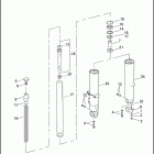 FLHR 1FB4 ROAD KING (2008) FRONT FORK - LEFT & RIGHT (NON-FAIRING)