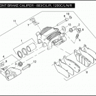 XL1200N 1CZ3 NIGHTSTER (2008) FRONT BRAKE CALIPER - 883 / C / L / R, 1200C / L /...