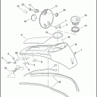 FLHTC 1FF4 ELECTRA GLIDE CLASSIC (2008) FUEL TANK CONSOLE - FLHT, FLHTC, FLHTCU, FLHX & FL...